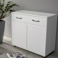 thumbnail image 3 of Xukmct Storage Cabinet with 1 Drawer and 2 Door, Perfect for Home, Office, Kitchen, White, 3 of 7