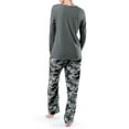 thumbnail image 3 of Fruit of the Loom Women's Beyond Soft Long Sleeve Top & Fleece Bottom Pajama Set, Sizes S-4X, 3 of 9