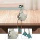 thumbnail image 5 of Estatua de ave marina, decoración de escritorio, colección náutica, decoración del hogar Azul con ancla, 5 of 7
