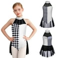 thumbnail image 7 of Aislor Girls Circus Clown Jumpsuit Halter Neck Sparkle Ballet Leotard Gymnastics Modern Dancewear White 12, 7 of 7