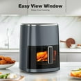 thumbnail image 3 of Casabay 6 Quart Air Fryer with Viewing Window, Square Design, 12-in-1 Functionality for Frying, Baking, Roasting, Digital Touchscreen Display, Gray, 3 of 7