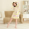 thumbnail image 3 of FORMRS Niños Bathrobe Unisex Hooded Robe Soft Plush Pajamas Sleepwear, Size 10-12T, White Stars Pattern, 3 of 7