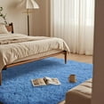 thumbnail image 6 of Blue Fluffy Rugs for Living Room 5x7 ft - Ultra Soft Faux Fur Area Rug - Plush Non-Slip Shaggy Carpet for Bedroom, Kids Boys Girls Dorm Nursery Room, 6 of 17