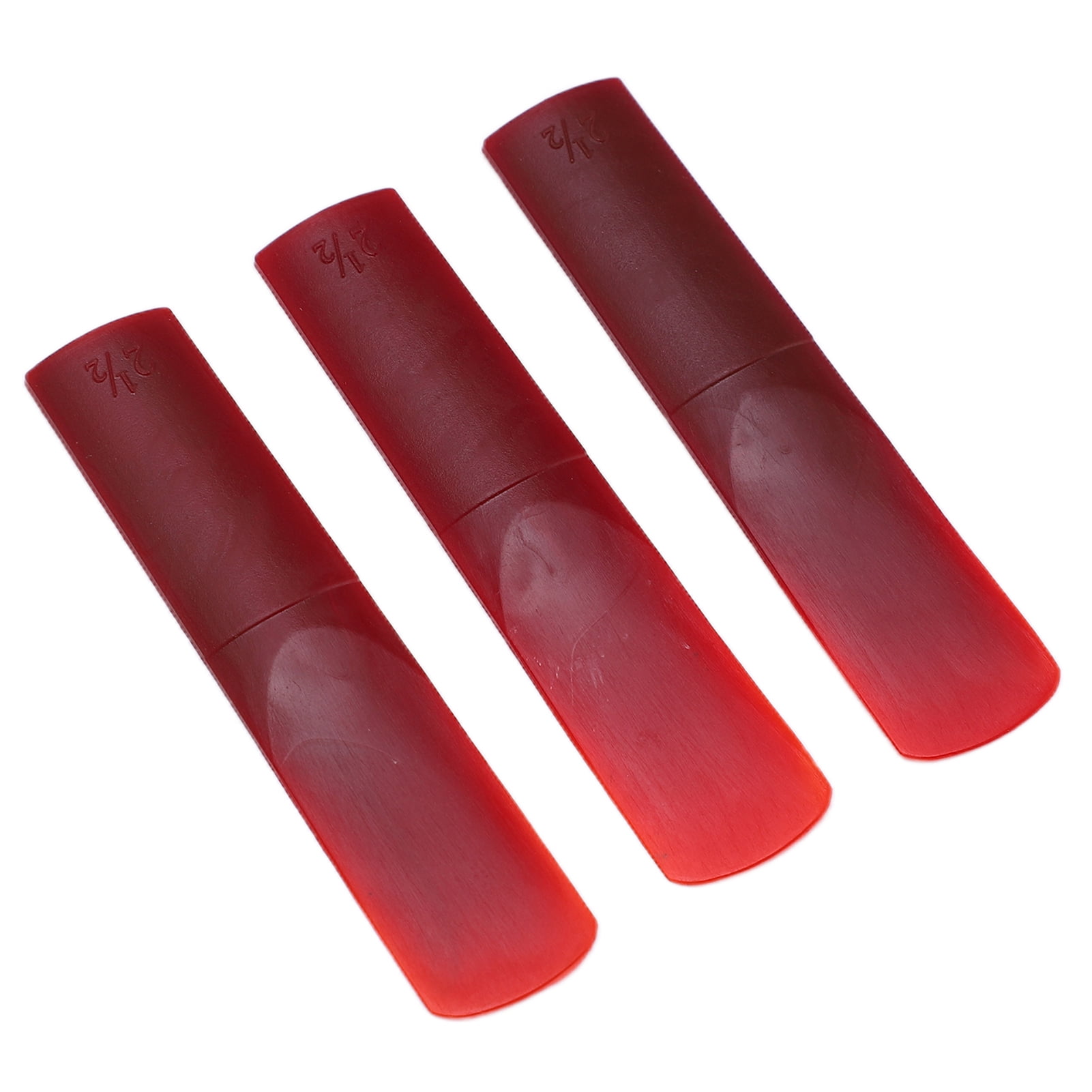 M Buder 3 Pcs Alto Saxophone Reeds, Red Resin Single Reeds for Woodwind Instruments, Portable and Wear Resistant
