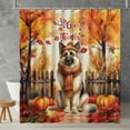thumbnail image 2 of Happy Thanksgiving German Shepherd Give Thanks Fall Beanie Scarf Welcome Shower Curtain Alsatian Dog Lover Gifts Waterproof Bathroom Bathtub Curtain - 00020, 2 of 5