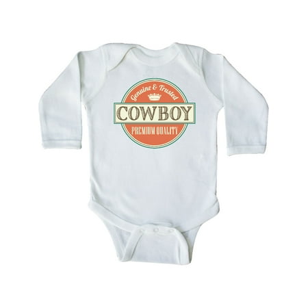 

Inktastic Cowboy vintage logo Gift Baby Boy Long Sleeve Bodysuit