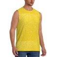 thumbnail image 2 of Balery Yellow Glitter Camisetas sin mangas para hombre, absorbe la humedad y protege contra el mal olor.-Large, 2 of 7