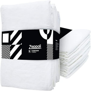 Zeppoli Flour Sack Towels - Pack of 12-28 x 28 - Absorbent Cotton Dish  Towels - Dish Drying Linen - Ring Spun Cotton Kitchen Tea Towels - Flower  Sack Towels Bulk - Flour Cloth - Dish Towel Drying