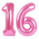 thumbnail image 1 of Globo digital Kelfuoya, 40 cm, rosa, número 16, para decoración de fiestas, 1 of 7