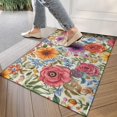 thumbnail image 4 of Pioneer Flower Floral Print Pattern Door Rugs,Washable Non Slip Door Mats Indoor,Decorative Door Mats,Entry Mat Indoor for Entrance,Bedroom,Kitchen,Bathroom,17"x30", 4 of 6