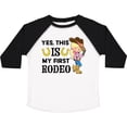 thumbnail image 3 of Inktastic Yes, This is My First Rodeo Cowgirl in Hat and Boots Girls Toddler T-Shirt, 3 of 5