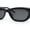 All Black, variant on Womens Narrow Rectangular Cat Eye Retro Plastic Sunglasses All Black