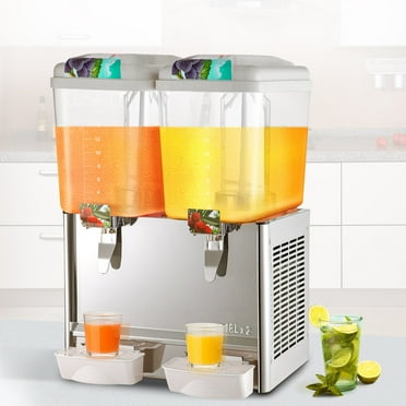 110V Commercial Beverage Dispense,9 .5 Gallon 36L, 2-Tank Juice Dispenser
