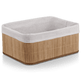 thumbnail image 1 of Bouclair Panier Rectangulaire en Bambou Naturel avec Doublure, 1 of 2