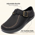 thumbnail image 3 of Mens Wide Clogs Diabetic Mules - Adjustable Buckle Strap Potato Shoes, Zero Drop Slip-On Clogs for Swollen Edema Feet, Wide Width Indoor & Outdoor Walking Shoes, 3 of 7