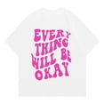 thumbnail image 7 of Bibifish Womens Tee Tops Cute Graphic Daily Printed Summer Soft Oversized T Shirts Crew Neck Short Sleeve Daily Outdoor Stylish Tees, 7 of 7