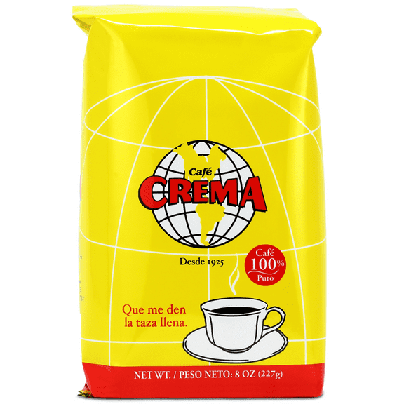 Café Crema Ground Coffee from Puerto Rico, 8 ounce bag