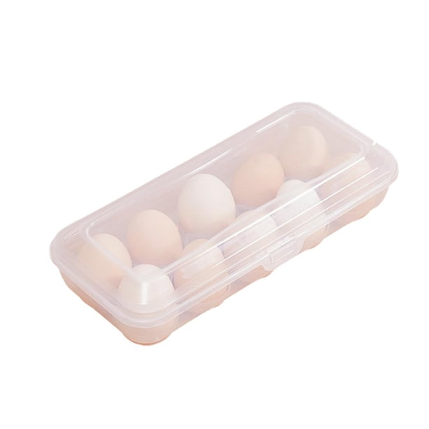 TQEHS Caja de almacenamiento de huevos Contenedores de almacenamiento de plástico con tapa Porta huevos portátil I3I8