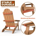 thumbnail image 3 of Folding Adirondack Chair Plastic Weather Resistant, Outdoor Chair, Patio Chairs, Lawn Chair, Patio Seating（Set of 2）, 3 of 6