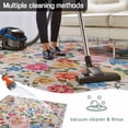 thumbnail image 5 of Boho Pink Flowers Outdoor Rug for Patio/Deck/Porch, Non-Slip Large Area Rug 5 x 7 Ft, Colorful Floral Spring Vintage Botanical Indoor Outdoor Rugs Washable Area Rugs, Camping Rug Carpet Runner, 5 of 8