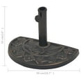 thumbnail image 4 of vidaXL Parasol Base Resin Half Round Bronze 9 kg, 4 of 5