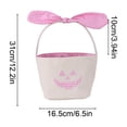 thumbnail image 2 of Sahpxhe Halloween Basket Handheld Bow Embroidered Candy Bag Gift Bags,Pumpkin Ghost Bucket Tote for Trick-Or-Treat,Party Decor and Storage,12.2x6.50in Pink-B, 2 of 6