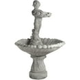 thumbnail image 2 of Solid Rock Stoneworks Standing Cherub/Large Seashell Fountain - 61" Tall - Unfinished, 2 of 2