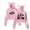 Pink, variant on Sombr Tour 2025 Short Hoodies Fashion Cat Ear Sweatshirts Hip Hop Womens Crop Tops