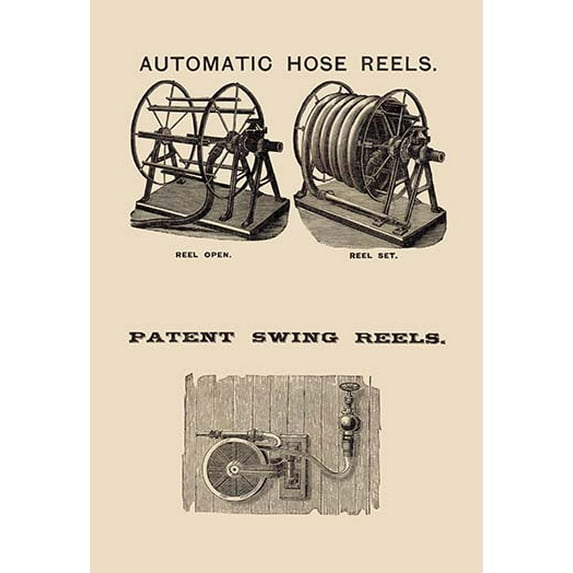 Automatic Hose Reels and Patent Swing Reels Fine art canvas print (20" x 30")