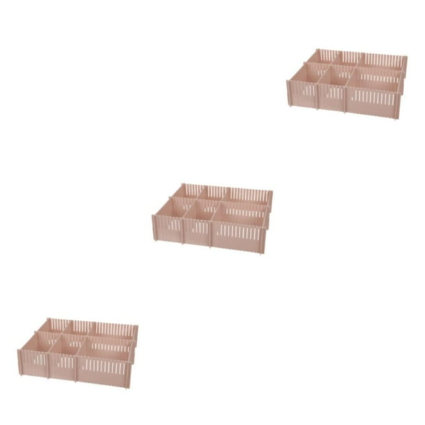 Monstrate DIY divisores de cajones ajustables sistema de organización de cajones combinación libre divisores de cajones elegante rosa 5 Type1 NO1