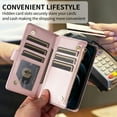 thumbnail image 3 of Crossbody zipper wallet leather phone case for iPhone 16 pro max 15 plus 14 13 12 11 card Solt cover, 3 of 9