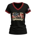 thumbnail image 4 of Womens Tops 250Th Anniversary Print V Neck T Shirt 250Th Anniversary Tshirt Patriotic Tee on Sale, 4 of 6