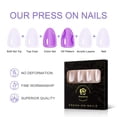 thumbnail image 3 of Set de 24 uñas iBeautying Pearl Pink French de Press on Nails, 3 of 7