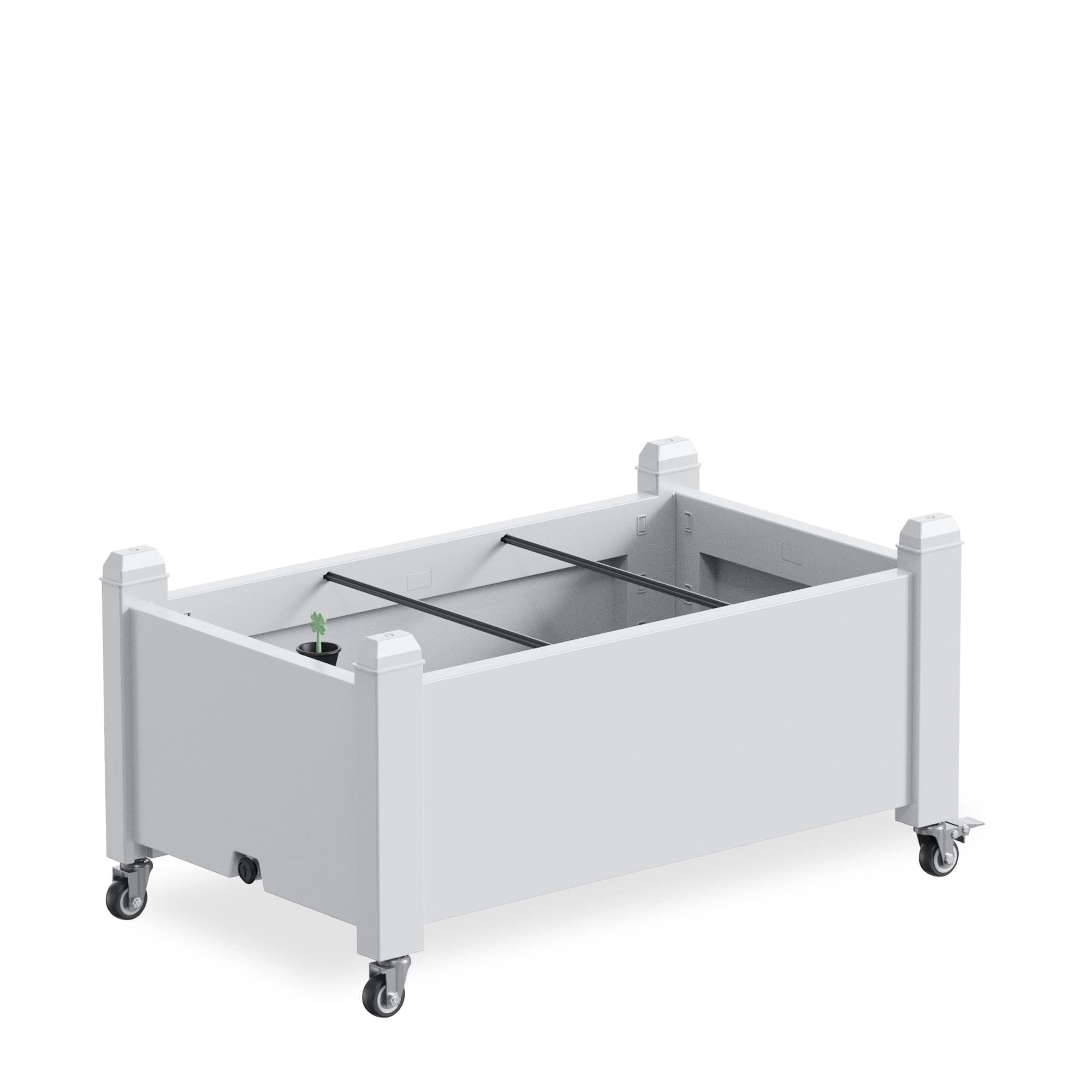 MAYEERTY Raised Garden Bed Planter with Wheel, Built-In Water Storage for Mobile Patio Balcony Vegetable Flower Herb Garden