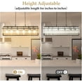 thumbnail image 6 of DingLiLighting 6 Light Black Metal Crystal Ceiling Light Modern Chandelier Hanging Light Fixture Adjustable for Living Room, Kitchen Island, Hallway, Bar, 6 of 8
