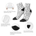 thumbnail image 5 of Pofeuu Hand Drawn Snake Print 30cm Socks, Adult Running Hiking Socks for Youth and Adult, 5 of 7