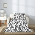 thumbnail image 2 of Rateoe Hand Drawn Snake Pattern Flannel Throw Blanket, Ultra-soft Blanket for Bed, Couch, Car, Hypoallergenic Anti-pilling blanket-60"x50"(Vertical), 2 of 6