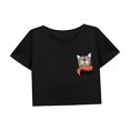 thumbnail image 4 of Top corto para mujer, camisa elegante de verano con cuello redondo para senderismo, acampada, viajes diarios SG, 4 of 7