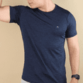 thumbnail image 2 of Playera Hombre Deportiva Manga Corta Azul Marino Secado Rápido, 2 of 4