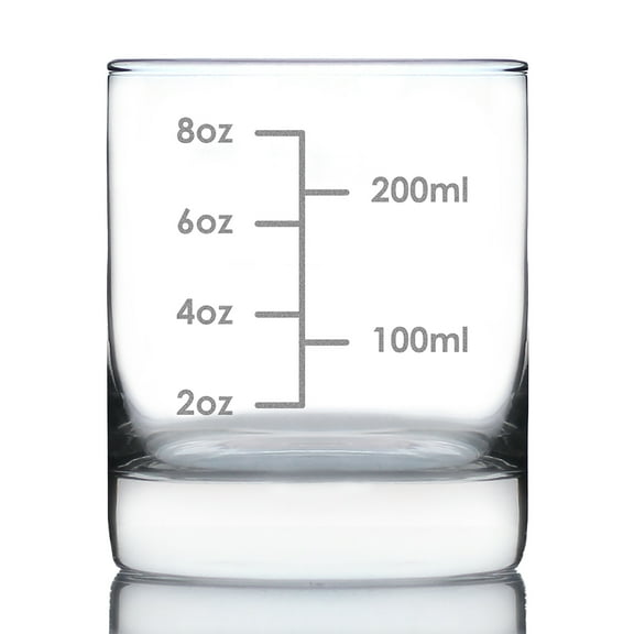 Bevvee Whiskey Rocks Glass 10.25 oz Measuring Glass RG Whiskey Enthusiast Gifts Glassware & Drinkware