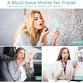 thumbnail image 6 of Compact Mirror, Lighted Travel Makeup Mirror with 1X/10X Magnifying Double Sided Dimmable Portable Pocket Mirror for Handbag and Pocket,Foldable Compact Mirror 3.5"L x 0.7"W, USB Charging (Green), 6 of 8