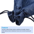 thumbnail image 4 of Uxcell Linen Burlap Bags with Drawstring for Gifts,DIY Craft Navy 9 x 12cm 20pack, 4 of 5