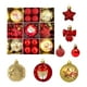 thumbnail image 1 of 35 adornos navideños colgantes con forma de estrella y lazo, decoración artesanal decorativa. Oro rojo, 1 of 9