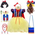 thumbnail image 1 of Vestido clásico de fantasía de Blancanieves para niñas, disfraz de princesa de Carnaval de Halloween, tutú de tul esponjoso, peluca para niños Fivean unisex, 1 of 2