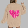 thumbnail image 2 of Oversized Sweatshirt Women Valentines Drop Shoulder Long Sleeve Pullover Top Fashion Holiday Outfit, 2 of 4