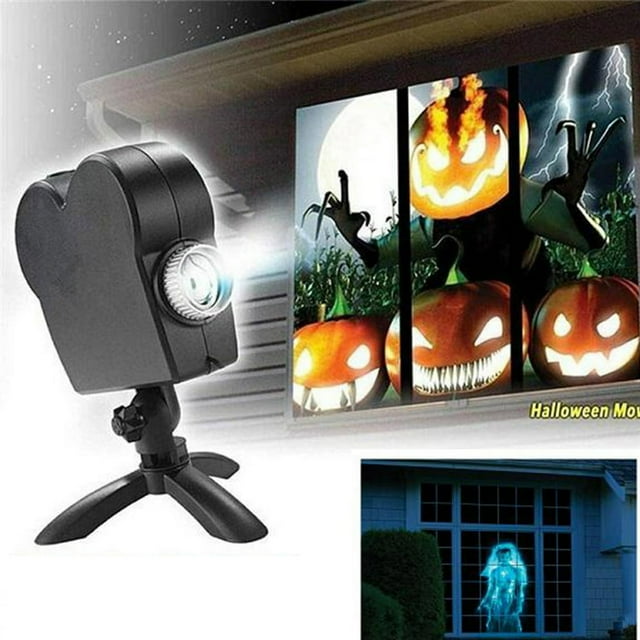 Movie Projector Kit Haunted Halloween Indoor Outdoor Animation Decor Projector UK Plug