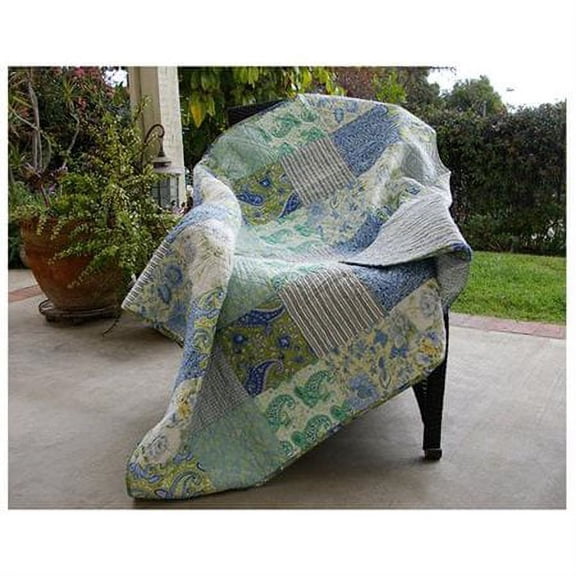 Vintage Jade Quilted Throw