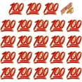 thumbnail image 1 of 24 pines de solapa de cien puntos, rojos y dorados, pin esmaltado escolar, pines de recompensa para estudiantes, insignia de mérito para empleados, broche de aleación, 1 of 6