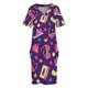 thumbnail image 4 of Vestido de verano de neón para mujer traje holgado con bolsillos ropa de lujo para fiesta 90 ", 4 of 7