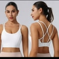 thumbnail image 4 of Strappy Sports Bras for Women Criss Cross Back Padded Medium Support Workout Bra Athletic Running Gym Bra, 4 of 4